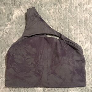 Alphalete Alphalux Asymmetrical Bra - Storm Grey